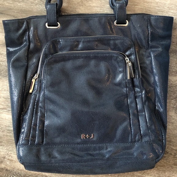 R&J navy handbag tote - Picture 1 of 8